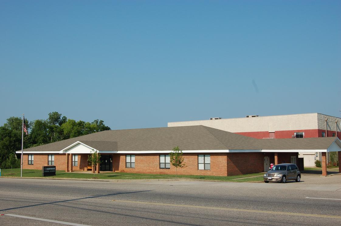 Lighthouse Christian Academy Photo - Main Academic building with gymnasium and additional classrooms behind.