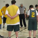 Open Door Christian School Photo #2 - 2011 Eagles Intramural Basketball Game - Prayer with Pastor Jim Robinson, Principal AND game officiator.