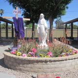 St. Mary-basha Catholic School Photo - Our students, faculty/staff and parents gather in prayer each morning in Mary's Garden.