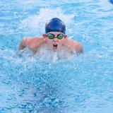 Berkeley Hall School Photo #6 - 6th grader competes in the 50 yard butterfly at a Berkeley Hall swim meet.