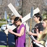 Christ Lutheran School Photo #7 - 8th Grade Students participate in the annual Stations of the Cross Presentation.