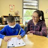 DaVinci Academy of Silicon Valley Photo #4 - Personal attention for each student is a hallmark of mastery learning. Teacher and child work together to ensure full understanding before moving on to higher material.