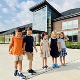 International School Of Indiana Photo #8 - A group of Kindergarten students outside of the Chen Family Lower School building.