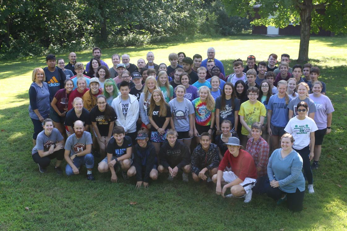 Hillcrest Academy Photo #1 - During the first week of school, our students have a fun day out at Crooked Creek Christian Camp. Students get to participate in chapel, play group games, enjoy small group activities, hike through the woods and eat lunch outdoors.