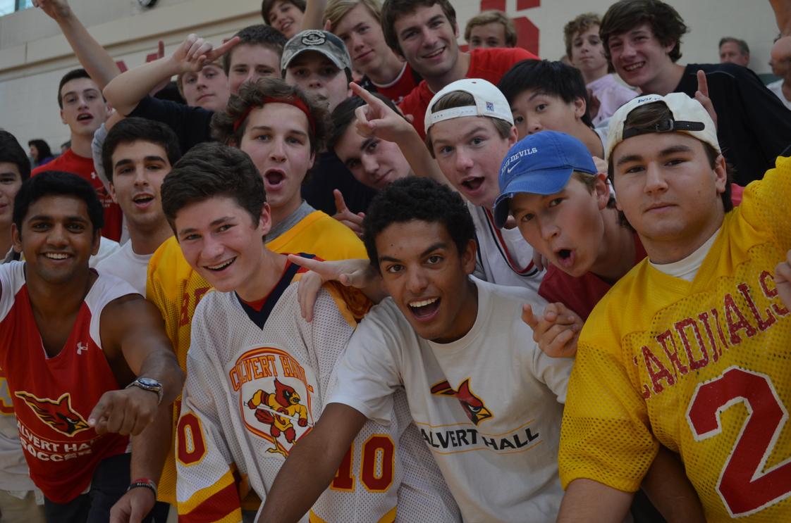Calvert Hall College High School Photo - Calvert Hall students love to support their peers and cheer on teams, like at volleyball matches pictured here.