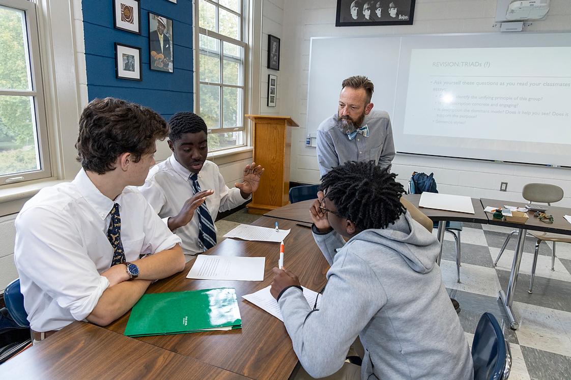 Georgetown Preparatory School Photo #1 - Small classes averaging 16 students, and a student to teacher ratio of 8:1 provides personal attention that encourages success. Our young men also create and maintain strong bonds with our faculty through personal interaction outside of the classroom.