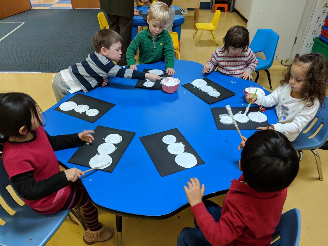 Our Lady Of Lourdes School Photo - Pre-School students learn Art in their classrooms.