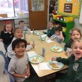 Blessed Sacrament Elementary School Photo #3 - Our kindergarten students had a special breakfast during Catholic Schools Week!