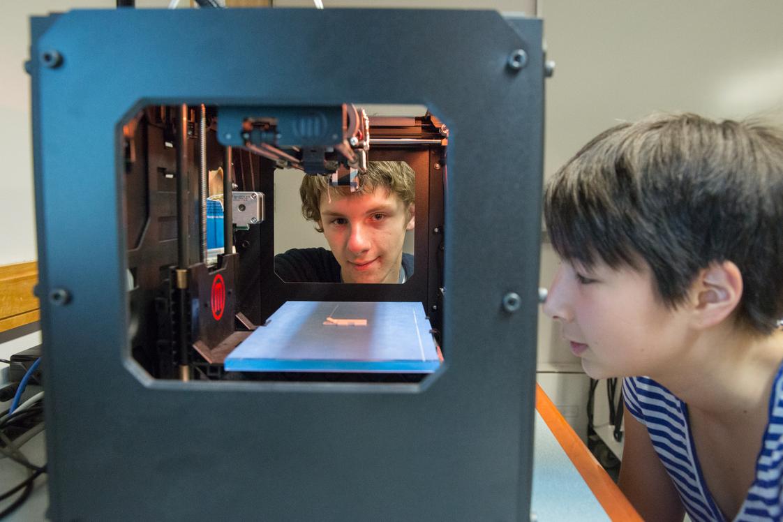 Brimmer and May School Photo - Our state-of-the-art Makerspace is equipped with laser cutters, 3-D printers, a CNC mill, and a variety of cool tools that help our students bring their innovative ideas to life.