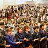 Catholic Memorial Photo #4 - During an all-school Mass of Peace and Justice.