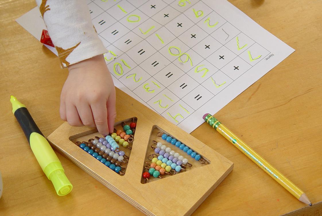 King's Wood Montessori School Photo - Montessori Math: Colored Beads
