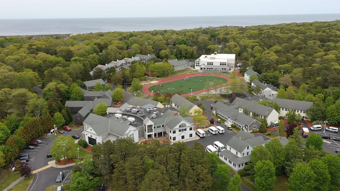Riverview School Inc Photo - An aerial view of our campus located in East Sandwich, Massachusetts on Cape Cod. The beaches along Cape Cod Bay are a short walk from campus.