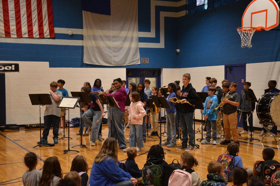 St. Peter's Lutheran School Photo #8 - Band performace during a pep rally.
