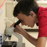 St. Rose Of Lima School Photo #10 - Alex checks cells with a microscope.