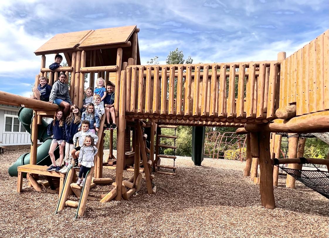 Daycroft School Photo - Some of our students on our new playground structure