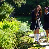 Visitation School Photo #2 - Our beautiful 60 acre campus is used for classes from all departments at all grade levels. Here, Middle School students find plenty of photography class subjects in our outdoor classroom.