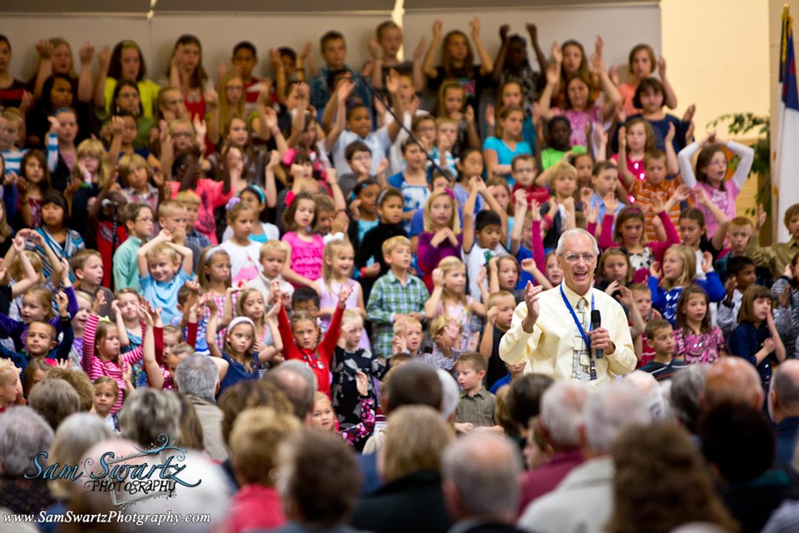 Lincoln Christian Elem/jr-sr Photo - Elementary Students singing on Grandparents Day