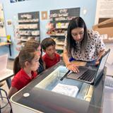 The Alexander Dawson School at Rainbow Mountain Photo #11 - Students use the laser cut machine in the Lower School Design Lab