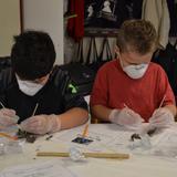 Foothills Montessori School Photo #8 - Lower elementary students dissecting owl pellets.