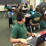 St. Helena School Photo #2 - Students are engaged as they learn via our 1:1 ChromeBook Initiative.