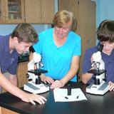 St. Patrick School Photo #2 - Seventh grade students working in the new Science Lab with Teacher Ms. Tournoux.
