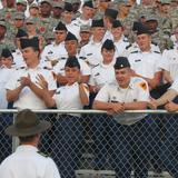 New Mexico Military Institute Photo #5 - The Corps of Cadets gets "ready to rumble" for every sports event at the Institute, supporting their fellow cadets as they uphold the honor of the Institute on the field.