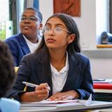 Buckley Country Day School Photo #6 - Eighth-grade students strengthen mathematical reasoning as they work through problems and engage in focused classroom discussion.