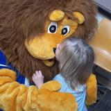 Kevin G Langan School Photo #2 - The Langan Lion get a kiss from an adoring "fan"