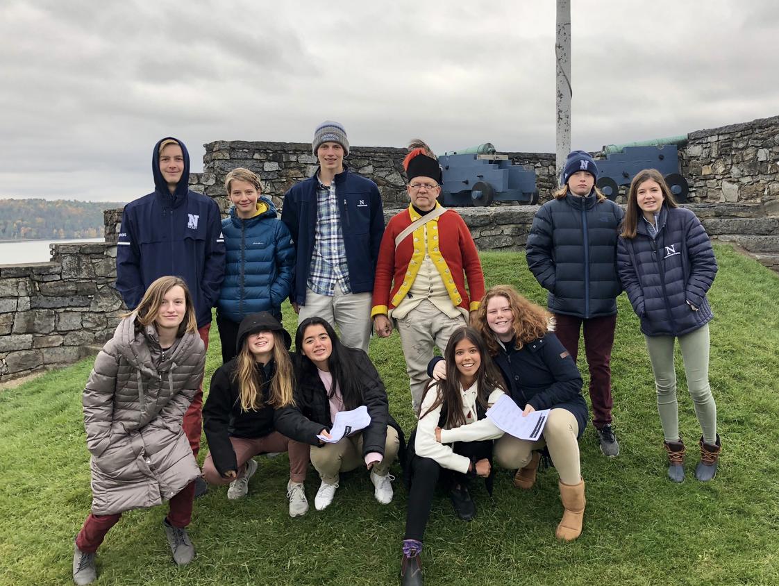 Northwood School Photo - First-hand learning is emphasized in all Northwood courses. Here students visit nearby Fort Ticonderoga.