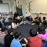 Riverdale Country School Photo #10 - The Middle School Storytelling club visits a community center. This is just one of dozens of different opportunities students may explore with our community partners. Service learning helps students develop into active global citizens.
