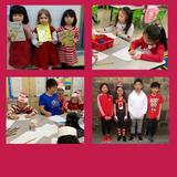 Transfiguration School Photo #3 - Students celebrating Dr. Seuss's Birthday by dressing in red and white.
