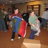 Zion Lutheran School Photo #2 - Students of Zion Lutheran School’s 4th—6th grades work together to organize, bag, and label over four hundred quilts and blankets for the students at Owego-Apalachin Elementary School, to help families affected by the 2011 flood.