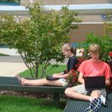Rocky Mount Academy Photo #5 - The courtyard is a great place for independent study or hanging out with friends at allowed times.
