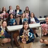 East Richland Christian Schools Photo #2 - High School small group presents blankets that they made for a local shelter.