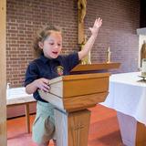 Our Lady Of Bethlehem School & Childcare Photo #2 - Kindergarten students present readings, petitions, offertory and are liturgical assistants at each school Mass.