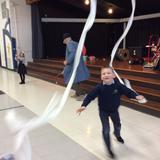 St. Mary School Photo #15 - Learning science & math through a fabulous STREAM assembly. Harrison and his classmates are having a ball throwing all of the toilet paper around. Good times!