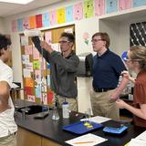 Metro Christian Academy Photo #7 - Honors Chemistry students wrapped up their last lab of the year with a titration experiment. It was the perfect mix of high-level math, technical lab skills, and hands-on fun to close out the semester!