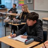 French International School of Oregon Photo #8 - Seventh graders working on their math.