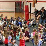 New Hope Christian School Photo - Elementary chapel is a fun time for students to play games, hear a special message, and worship the Lord!