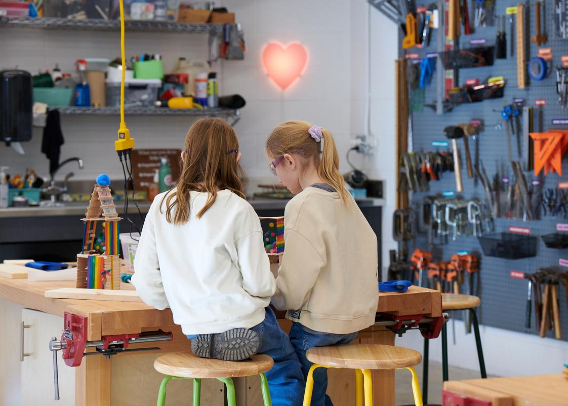 Buckingham Friends School Photo #1 - Middle School Students in the Woodshop | Photo credit: Ralph "Ozzie" Oswald