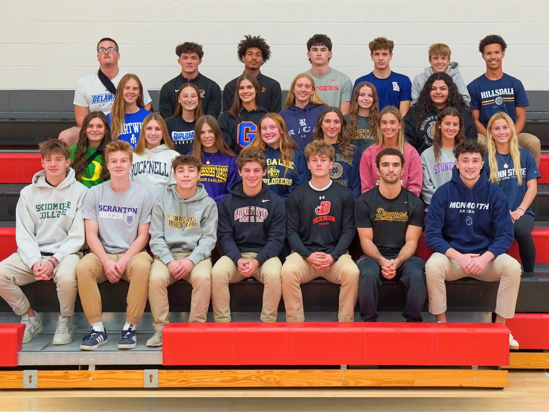 Germantown Academy Photo - Thirty-eight Germantown Academy student-athletes who will continue their athletic careers in college were honored at the annual Senior Signing Ceremony. Highlighting the Class of 2026 is an impressive group of 24 NCAA Division I signees, along with two NCAA Division II and 12 NCAA Division III student-athletes.