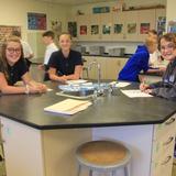 Lititz Area Mennonite School Photo #5 - Some of our 8th grade girls are working in the Science Lab