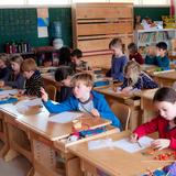 River Valley Waldorf School Photo #7 - 1st graders working hard during a math lesson!