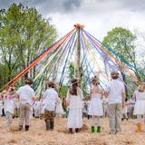 River Valley Waldorf School Photo #4 - Students dance around the maypole during our annual Mayfaire celebration!