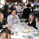 The Hill School Photo - Faculty and students enjoy a meal together during one of Hill's seated lunches in the Dining Room.