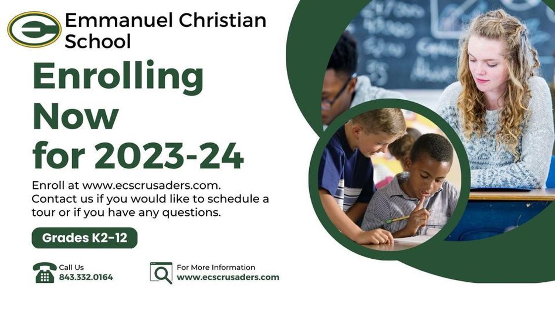 Emmanuel Christian School Photo - Enroll Now for 23-24