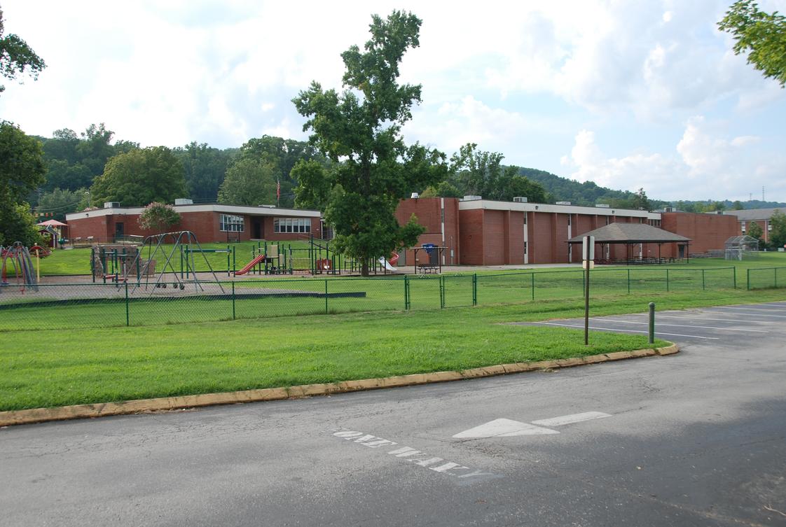Collegedale Academy-elementary Photo - A view of the playground and athletic fields at AWS.