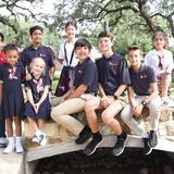 St. George Episcopal School Photo #5 - Students on the bridge in the middle of campus.