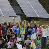 The Riverside School Photo #8 - The student body celebrates our new solar panels, installed in honor of Riverside's 30th anniversary to support 30% of our electrical use.