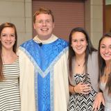 Bishop Ireton High School Photo #7 - Our Chaplain with students after Mass